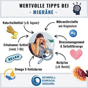 Wertvolle Tipps bei Migräne Infographik