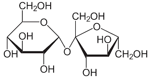 Chemische Strukturformel von Saccharose