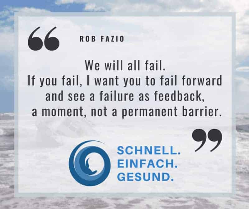 Bild von Zitat: We will all fail. If you fail, I want you to fail forward and see a failure as feedback, a moment, not a permanent barrier.
