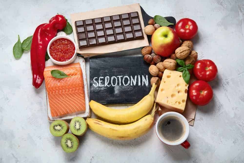 Proteinreiche Lebensmittel zur Serotoninproduktion.
