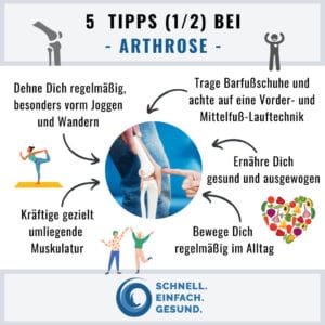 Tipps bei Arthrose Infographik